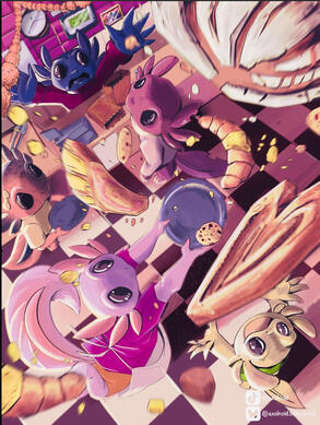 Axolotl Panaderia Illustration Axolotl Panaderia Illustration