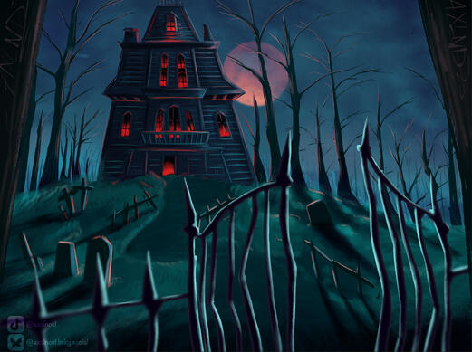 Haunted House Matte Painting